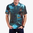 thumbnail image 1 of Daiia Underwater Office Diver Pattern Men’s Polo Shirts,Solid Deck Shirt,Classic Fit, Breathable Cotton Polo for Casual and Sport Wear-3X-Large, 1 of 7