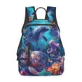 thumbnail image 1 of Daiia Underwater Turtle Dolphin Octopus School Backpack for Men and Women Lightweight Backpack Durable Backpack Water-Resistant,Travel,Work Bag, 1 of 1