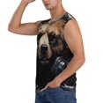 thumbnail image 1 of Daiia Urban Bear With Headphones Printed Men's Tank Tops,Casual Soft Sleeveless Gym Muscle Shirts Bodybuilding Tee-3X-Large, 1 of 8
