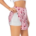 thumbnail image 1 of Daiia Valentines day gnomes Pattern Women's 2 in 1 Running Shorts - Lightweight Athletic Workout Gym Yoga Shorts Liner with Phone Pockets-XX-Large, 1 of 7