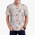 thumbnail image 1 of Daiia Various Rabbits Pattern Men’s Polo Shirts,Solid Deck Shirt,Classic Fit, Breathable Cotton Polo for Casual and Sport Wear-X-Large, 1 of 7