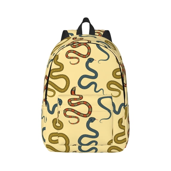 Daiia Various Snake Vintage Canvas Backpack for Men and Women ,Hiking Backpack,Travel Laptop Bag for School,Large Capacity Backpack