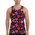 thumbnail image 1 of Daiia Various pink and red Bow knots Printed Men's Quick Dry Fit Muscle Tank Top Slim-Fit Tank Workout Tank Top Lightweight Sports Tank Top-Medium, 1 of 7