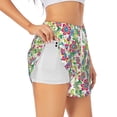thumbnail image 1 of Daiia Vector Mexican Otomi Style Bright Pattern Women's 2 in 1 Running Shorts - Lightweight Athletic Workout Gym Yoga Shorts Liner with Phone Pockets-XX-Large, 1 of 7