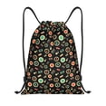 thumbnail image 1 of Daiia Vector Retro Music Pattern Drawstring Backpack, Gym Bag, Lightweight Backpack, Water-Resistant Bag Travel Sports Backpack, Fitness Bag, Yoga Bag-Medium, 1 of 6