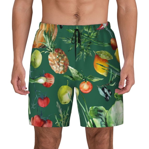 Daiia Vegan Mens Swim Trunks Swim Shorts Quick Dry Swim Shorts with Mesh Lining Pockets-Small