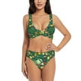 thumbnail image 1 of Daiia Vegan Women's Bikini Set Two Piece Swimsuit High Waisted Bikini Adjustable Straps Bikini Perfect for Beach, Pool, and Summer Vacation-, 1 of 9