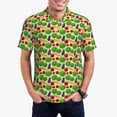 thumbnail image 1 of Daiia Vegetable Pattern Men’s Polo Shirts,Solid Deck Shirt,Classic Fit, Breathable Cotton Polo for Casual and Sport Wear-, 1 of 7