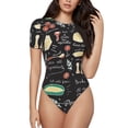 thumbnail image 1 of Daiia Vegetable Quiche Women'S Crew Neck Short Sleeve Slim Fit T Shirts Tops Basic Bodysuit Leotard Clothing-X-Large, 1 of 9