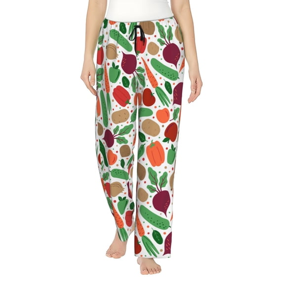 Daiia Vegetables Women's Sleep Pant with Pockets and Drawstring,Pajama Pants-Small