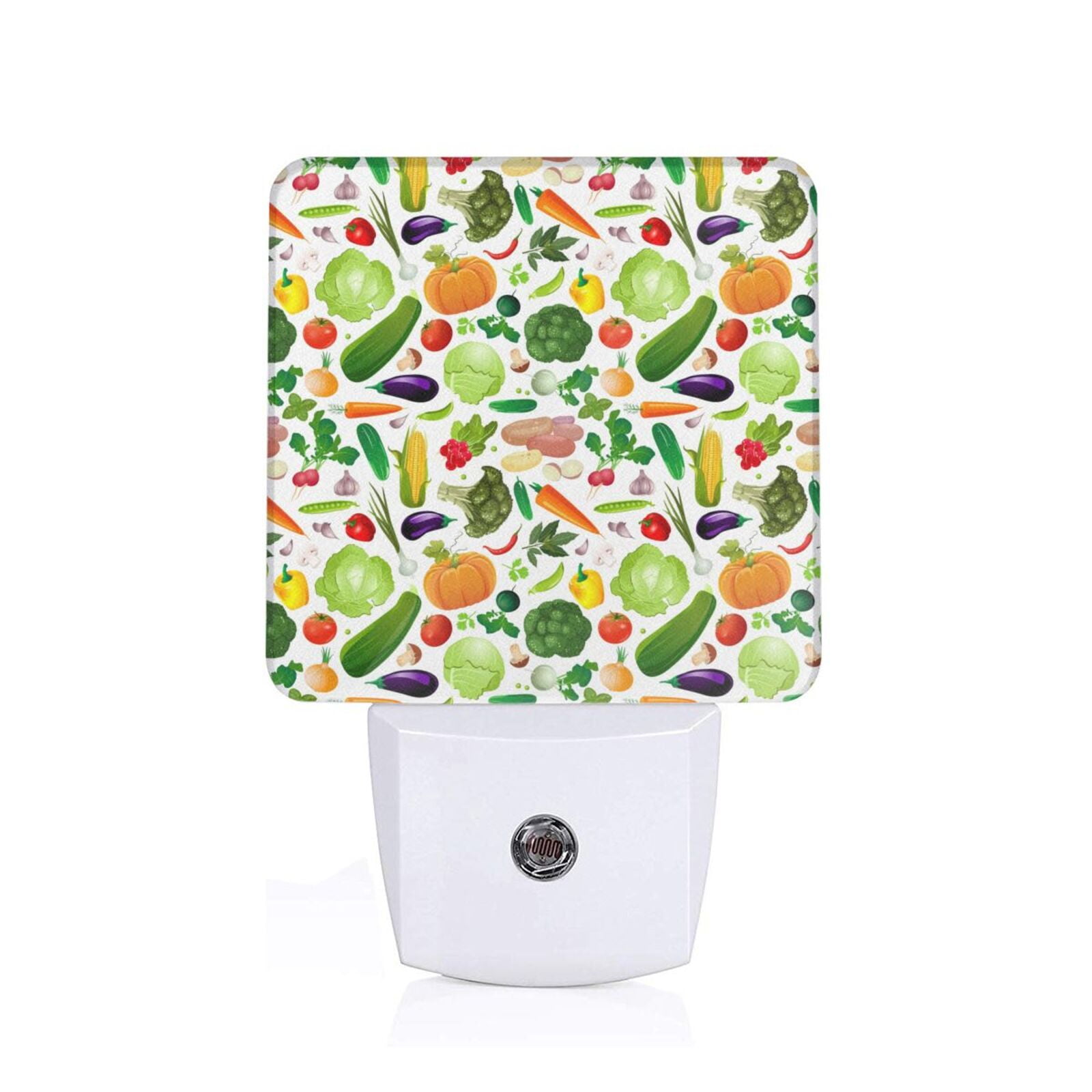 Daiia Vegetables2 Pattern Plugin LED Backlit Night Light with Motion