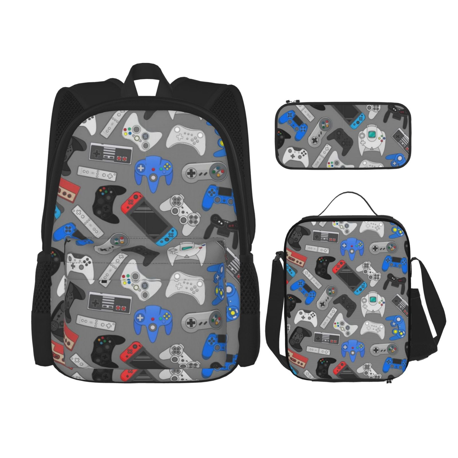 Daiia Video Game School Bag Set -Backpack with Pencil Case and Lunch ...