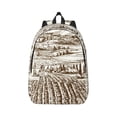 thumbnail image 1 of Daiia Vineyard Landscape 1 Vintage Canvas Backpack for Men and Women ,Hiking Backpack,Travel Laptop Bag for School,Large Capacity Backpack, 1 of 8