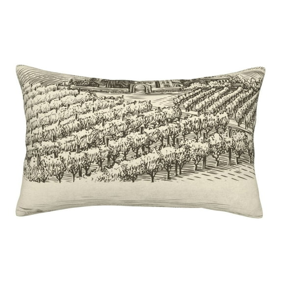 Daiia Vineyard Landscape Bedding Waterproof Pillow Protector Zippered Queen – Bed Bug Proof Pillow Encasement-20"x30"