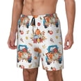 thumbnail image 1 of Daiia Vintage Autumn Truck Mens Swim Trunks Swim Shorts Quick Dry Swim Shorts with Mesh Lining Pockets-Small, 1 of 9