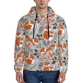 thumbnail image 1 of Daiia Vintage Blue Fox Family A for Men's Fashion Hoodies & Sweatshirts with Kangaroo Pocket Hooded Sweatshirt Breathable & Moisture Wicking-X-Large, 1 of 7