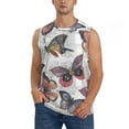 thumbnail image 1 of Daiia Vintage Butterflies Printed Men's Tank Tops,Casual Soft Sleeveless Gym Muscle Shirts Bodybuilding Tee-Medium, 1 of 8