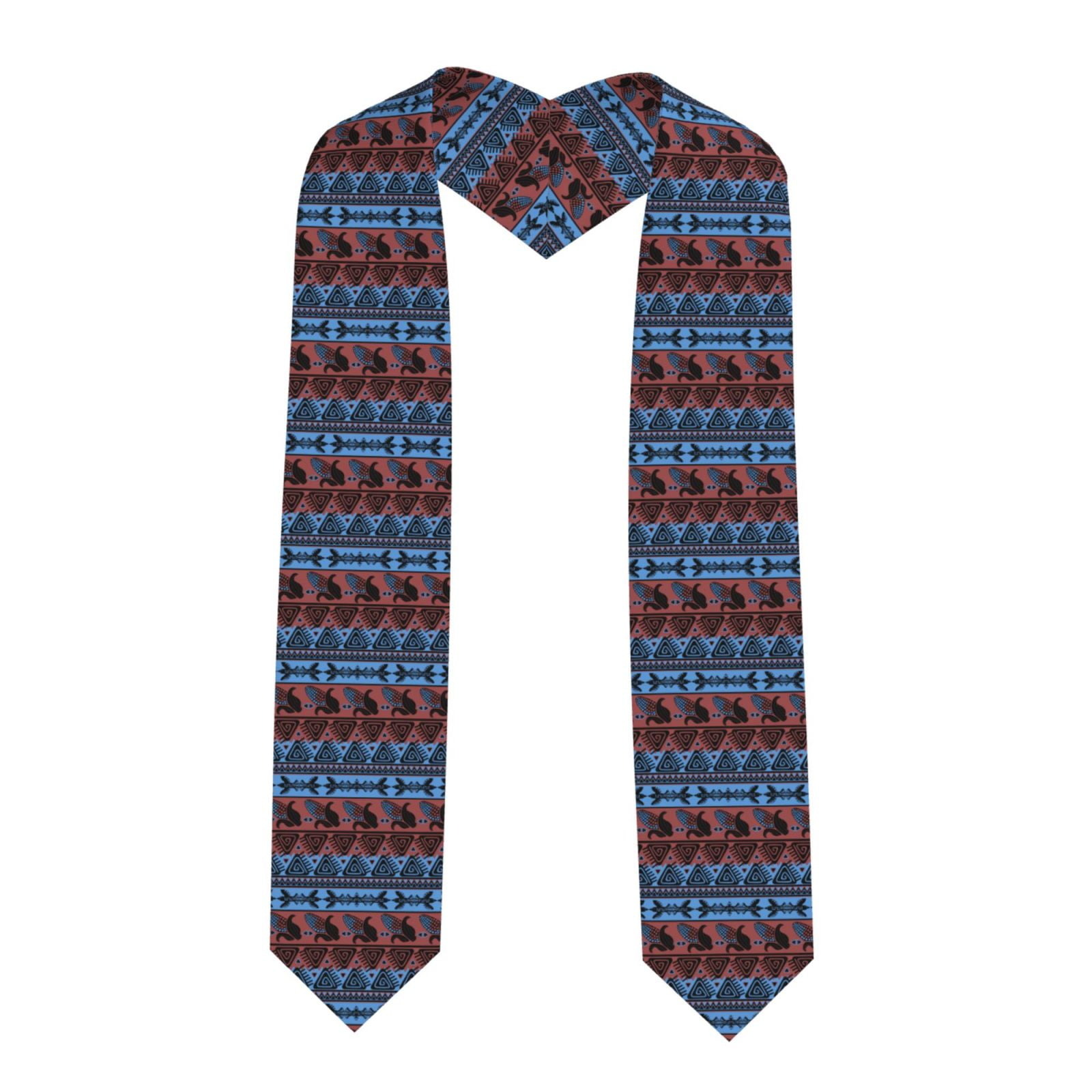 Daiia Vintage Corn Pattern in Red Blue Pattern Graduation Shawl Stole ...