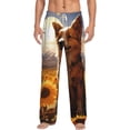 thumbnail image 1 of Daiia Vintage Cute Corgi Sunflower Men's Sleep Pant with Pockets and Drawstring,Pajama Pants-Small, 1 of 9