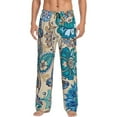 thumbnail image 1 of Daiia Vintage Floral Butterflies Men's Sleep Pant with Pockets and Drawstring,Pajama Pants-XX-Large, 1 of 9
