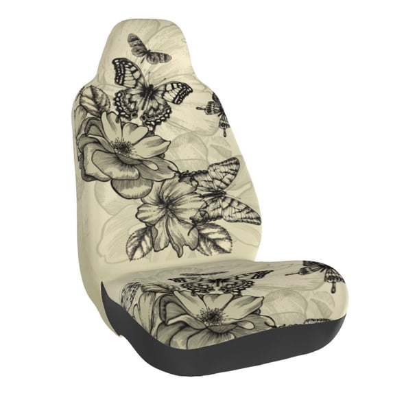 Daiia Vintage Floral Printed Car Seat Cover - Waterproof & Sweatproof - Universal Fit, Machine Washable, Non-Slip - Seat Protector for Car, Truck, SUV, Van (1 Pack)