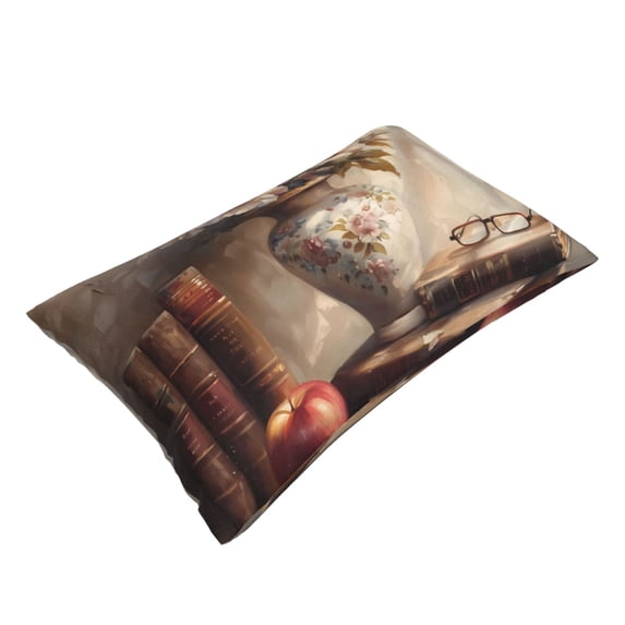 Daiia Vintage Floral Vase With Books Bedding Waterproof Pillow Protector Zippered Queen – Bed Bug Proof Pillow Encasement-20"x30"