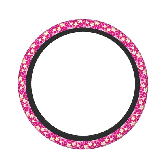 Daiia Vintage Flowers Steering Wheel Cover Auto Steering Wheel Covers Breathable Anti-Slip Steering Wheels Car Interior Decor Accessories for Men Women Universal 15 Inch
