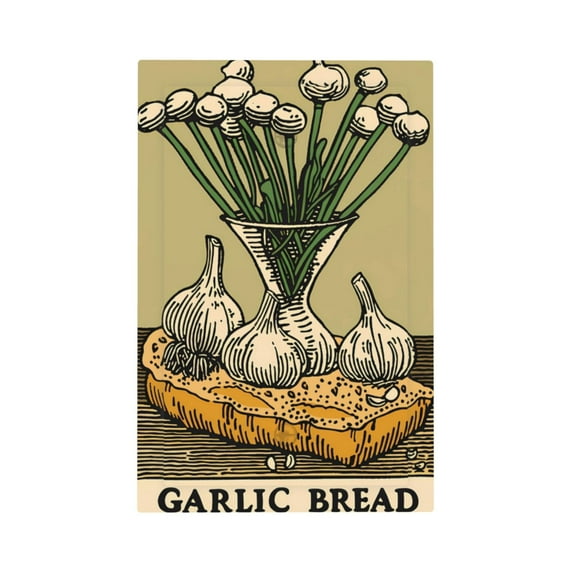 Daiia Vintage Garlic Bread Illustration Pattern Decorator Wall Plate Child Safe Outlet Cover, Switch and Outlet Covers,Size 1-Gang 5.0" x3.0" , Polycarbonate Thermoplastic-Style V