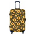 thumbnail image 1 of Daiia Vintage Plaid Sunflower Luggage Cover, Thickened Washable Travel Luggage Covers, Elastic Unique Baggage Covers for 18-20 inch Luggage-Medium, 1 of 9