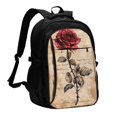 thumbnail image 1 of Daiia Vintage Rose Botanical Art Pattern USB Charging Backpack for Men and Women, Anti-Theft Backpack,Travel Backpack,School Backpack,College Backpack,Laptop Backpack, 1 of 7