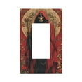 thumbnail image 1 of Daiia Vintage Rose Scepter Skull Pattern Decorator Wall Plate Child Safe Outlet Cover, Switch and Outlet Covers,Size 1-Gang 5.0" x3.0" , Polycarbonate Thermoplastic-Style U, 1 of 6