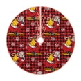 thumbnail image 1 of Daiia Vintage Santa Skiing Red Plaid Drawing Merry Christmas Tree Skirt , Xmas Large Lace-up Tree Skirt, Santa Snowflakes Rustic Home Decorations New Year Party Farmhouse Decor-30", 1 of 6