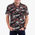 thumbnail image 1 of Daiia Vintage Skull Casino Pattern Men’s Polo Shirts,Solid Deck Shirt,Classic Fit, Breathable Cotton Polo for Casual and Sport Wear-Large, 1 of 9