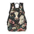 thumbnail image 1 of Daiia Vintage Sunflower Cow School Backpack for Men and Women Lightweight Backpack Durable Backpack Water-Resistant,Travel,Work Bag, 1 of 9