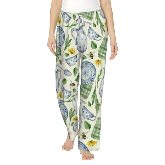 Daiia Vintage Utensils Women's Sleep Pant with Pockets and Drawstring,Pajama Pants-XX-Large