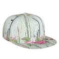 thumbnail image 1 of Daiia Vintage Wood with Floral print Flat Bill Hats Flat Brim Trucker Cap Baseball Cap Adjustable Classic Low Profile Hat Unconstructed Plain Cap, 1 of 9