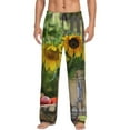 thumbnail image 1 of Daiia Vintage Wooden Bucket Men's Sleep Pant with Pockets and Drawstring,Pajama Pants-X-Large, 1 of 9