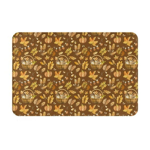 Daiia Vintage fall harvest basket Front Door Mat, Heavy Duty Durable Welcome Mat for Outdoor Indoor, Dirt Trapper Waterproof Super Absorbent Door Mat, 16" x 24"