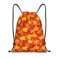 thumbnail image 1 of Daiia Vintage maple leaves autumn Pattern Drawstring Backpack, Gym Bag, Lightweight Backpack, Water-Resistant Bag Travel Sports Backpack, Fitness Bag, Yoga Bag-Medium, 1 of 6