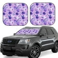 thumbnail image 1 of Daiia Violet 2PCS Car Windshield Sun Shade, Foldable Sun Shield for Car Front Window, Auto Sun Blocker Visor Protector Universal for Truck SUV Pickup-Small, 1 of 7