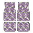 thumbnail image 1 of Daiia Violets Flowers Printed Car Floor Mats Set of 4, Durable Non Slip Auto Floor Carpet, Car Interior Carpets Proof Foot Pads Anti-Slip Cushion Automoetive Accessories, 1 of 6