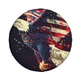thumbnail image 1 of Daiia Watercolor Bald Eagle Tire Covers , Travel Trailer Camper Truck SUV Motorhome Waterproof Wheel Cover, Sun Rain Snow Protector-15 inch, 1 of 8