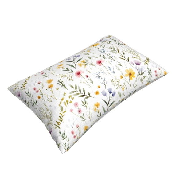 Daiia Watercolor Floral A Bedding Waterproof Pillow Protector Zippered Queen – Bed Bug Proof Pillow Encasement-14"x20"