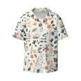 thumbnail image 1 of Daiia Watercolor Floral Men's Linen Shirts Short Sleeve Casual Shirts Button Down Shirt for Men Beach Summer Wedding Shirt-X-Large, 1 of 7