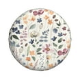 thumbnail image 1 of Daiia Watercolor Floral Tire Covers , Travel Trailer Camper Truck SUV Motorhome Waterproof Wheel Cover, Sun Rain Snow Protector-16 inch, 1 of 9