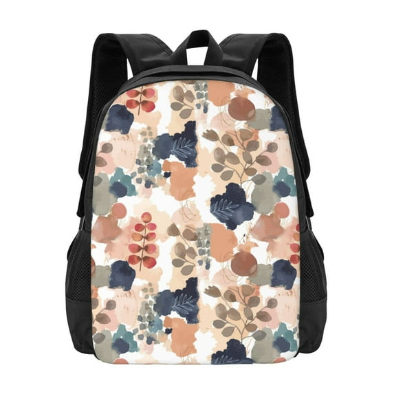 Daiia Watercolor Plants Backpack for Men and Women -Durable Backpack Large Capacity, Water-Resistant Bag with Adjustable Straps and Laptop Compartment