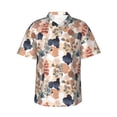 thumbnail image 1 of Daiia Watercolor Plants Hawaiian Shirt for Men Gentle Cotton Regular Short Sleeve Casual-3X-Large, 1 of 9
