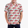 thumbnail image 1 of Daiia Watercolor Red Truck And Fir Tree Pattern Men’s Polo Shirts,Solid Deck Shirt,Classic Fit, Breathable Cotton Polo for Casual and Sport Wear-X-Large, 1 of 7