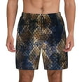thumbnail image 1 of Daiia Watercolor Snake Skin Mens Swim Trunks Swim Shorts Quick Dry Swim Shorts with Mesh Lining Pockets-X-Large, 1 of 9