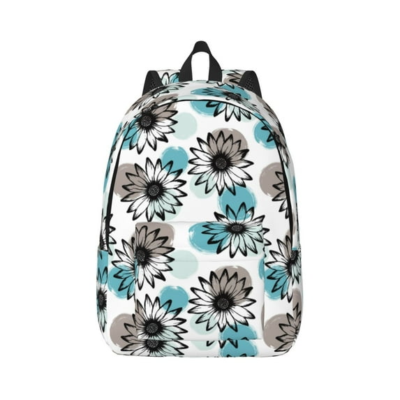 Daiia Watercolor Sunflower Vintage Canvas Backpack for Men and Women ,Hiking Backpack,Travel Laptop Bag for School,Large Capacity Backpack